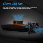 USB Dual 120mm Quiet Fan, 5V USB Portable Cooling Fan - Image 2