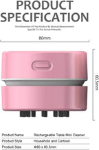 ODISTAR Desktop Vacuum Cleaner, Mini Table dust Sweeper Energy Saving, High - Image 2