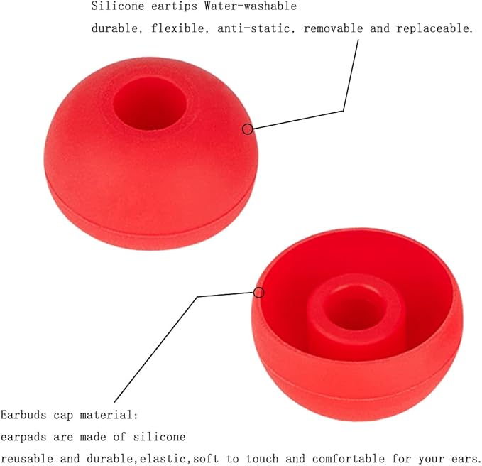Silicone Earbud Replacement Tips Earbuds Eargels Earpads Compatible - Image 6