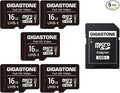 GIGASTONE 16GB 5-Pack Micro SD Card, FHD Video, Surveillance Security Cam by Gigastone