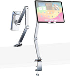 iPad Mount for Desk Aluminum Alloy Tablet Stand Foldable Overhead Arm Holder by HIBORI
