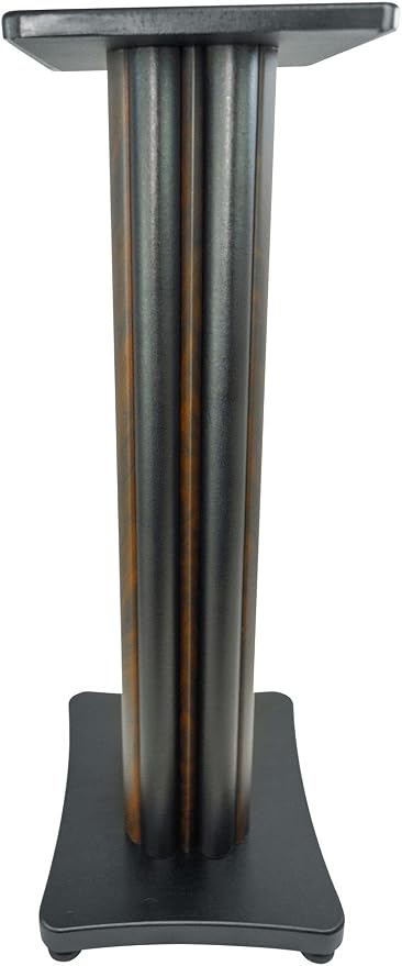 Rockville SS28D Premium 28" Dark Wood Speaker Stands, Solid MDF, Dual Top Plates - Image 2