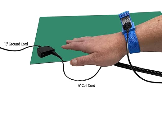 RubberStat Dual Layer ESD Compliant Workstation Rubber Table Mat Kit, Cell - Image 3
