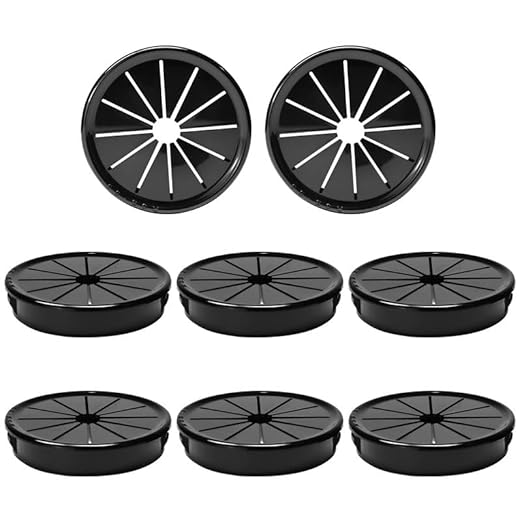 8PCS Cable Grommets, 2-3/16" Desk Hole Cover Petal Shaped Buckle Type Nylon by EASYEAH