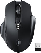 Wireless Mouse, Upgraded 2.4GHz Rechargeable Ergonomic Computer Mouse, 4 Levels by UINEER