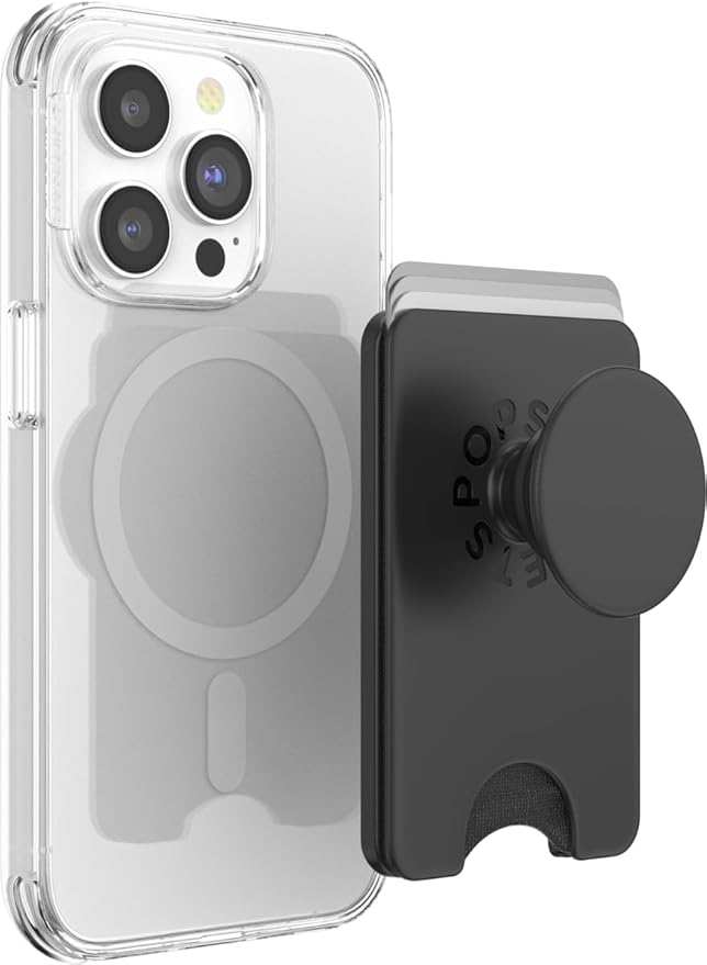 PopSockets Phone Wallet with Expanding Grip and Adapter Ring by PopSockets