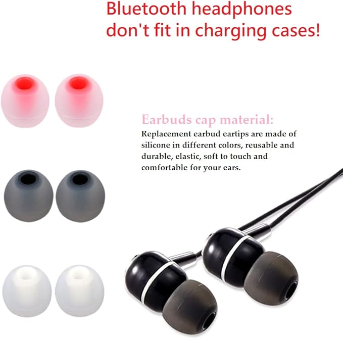 Silicone Earbud Tips Earbuds Replacement Ear Tips Gels Bud - Image 5