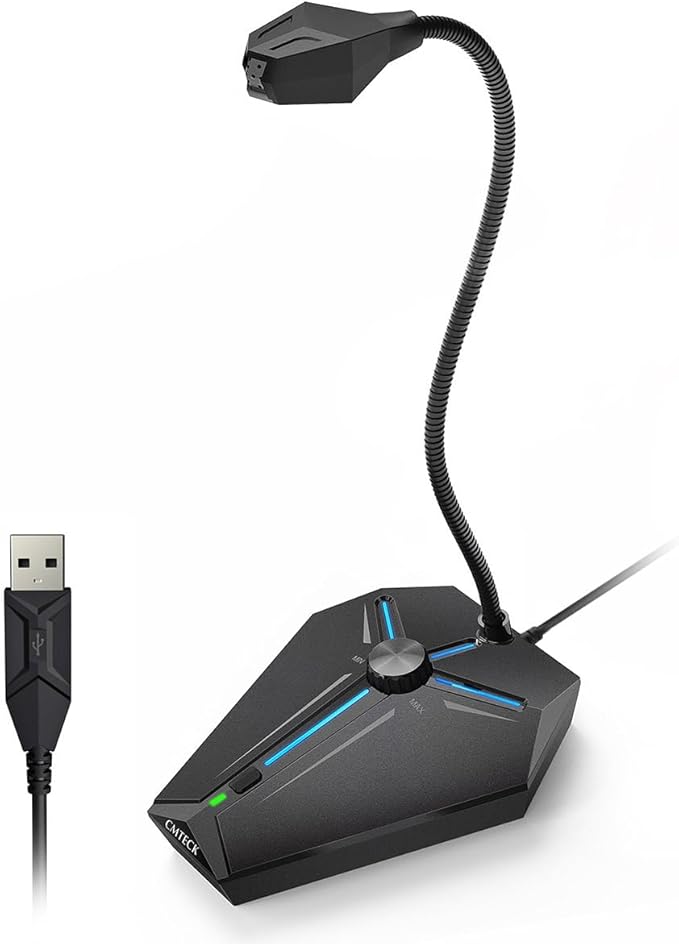 CMTECK Computer Microphone, G006Plus USB Desktop Condenser PC Laptop Mic by CMTECK