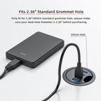 USB 3.0 Hub 4 Port USB 60mm Desk Grommet Splitter Dock Station Interface - Image 5