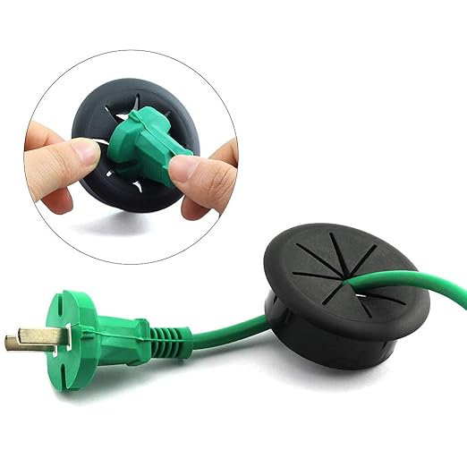 HJGarden 2PCS 2Inch Desk Cord Grommets Wire Cable Hole Cover - Image 4