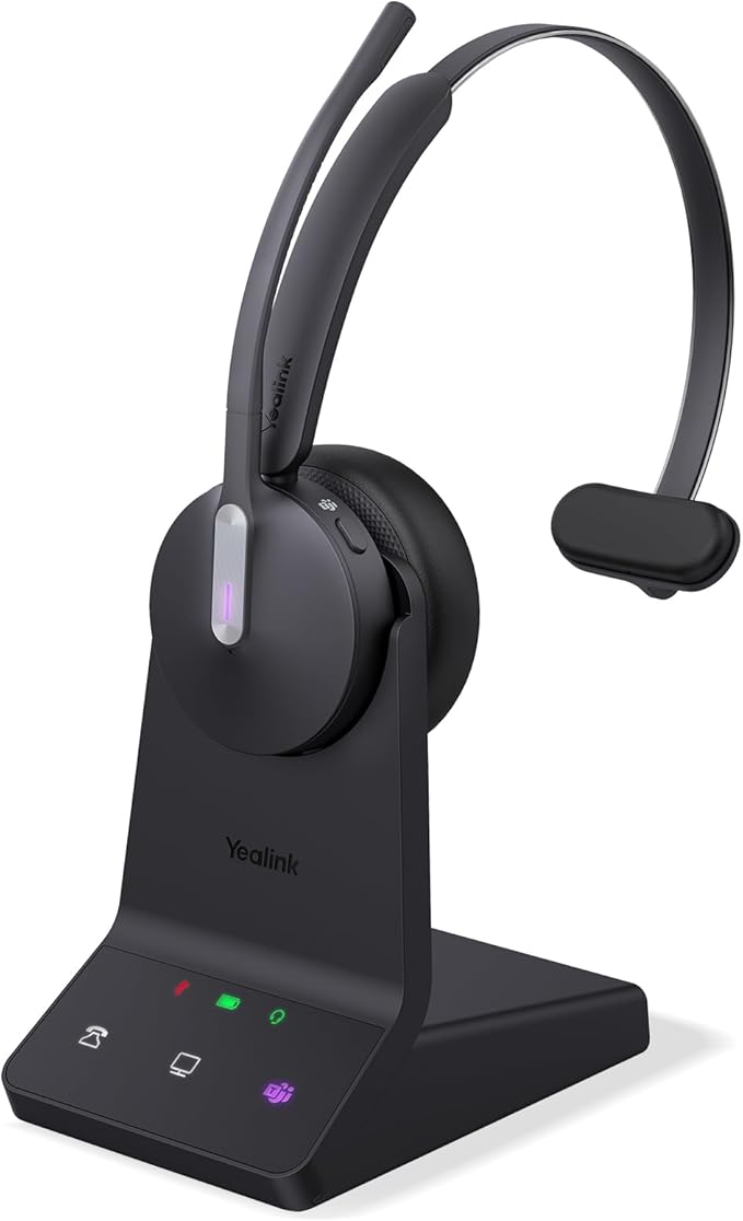 Yealink WH64 Mono Teams Wireless Headset, DECT & Bluetooth Dual-Mode 606 ft by RedefineYourWorkplace