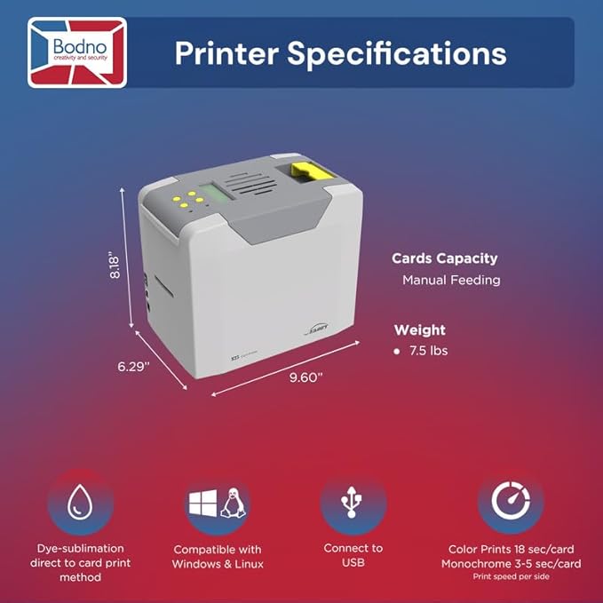 Bodno Seaory S25 Single Sided ID Card Printer & Complete Supplies Package ID - Image 5