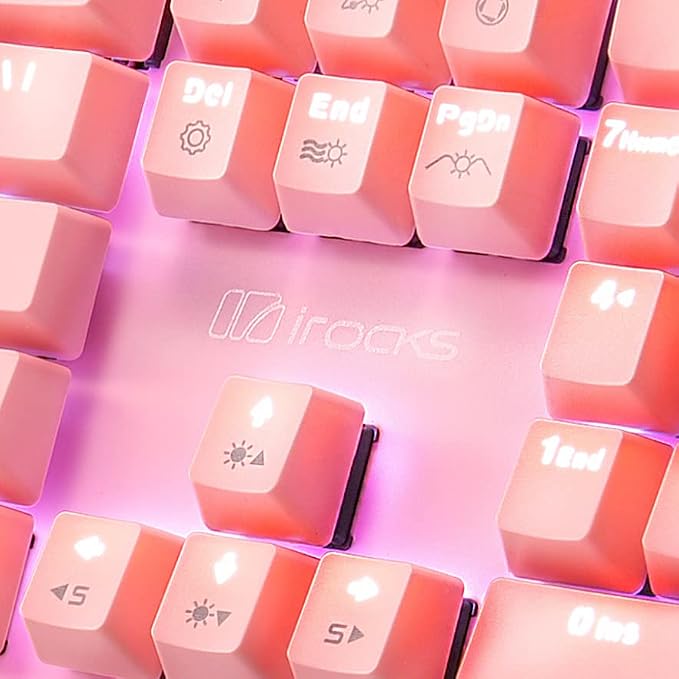i-rocks K75M Illuminated Mechanical Keyboard, 104 Keys, PBT Keycaps, Backlit - Image 5