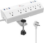 40W Fast Charging Station, Desk Clamp Power Strip, JXGUCAT Removable Desk Clamp by JXGUCATpowerstrip