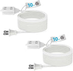 TiFFCOFiO Indoor Extension Cord, 2 Prong 10 Feet Extension Cord, 3 Polarized by TiFFCOFiO