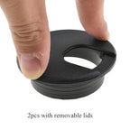 HAHIYO 2Pcs 2Inch/50mm Black ABS Plastic U-Shaped Desk Grommet Wire Grommet - Image 4