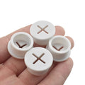 HAHIYO 4Pcs 0.8Inch/20mm White Flexible Rubber Desk Grommet Wire Grommet Cable by HAHIYO