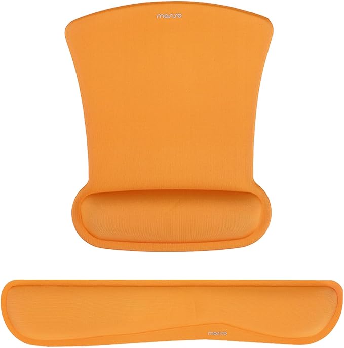 MOSISO Wrist Rest Support for Mouse Pad & Keyboard Set, Ergonomic Mousepad by MOSISO