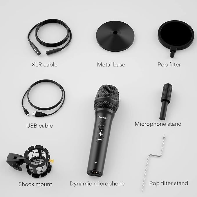 MAONO USB/XLR Podcast Dynamic Microphone, Studio Mic Kit - Image 9