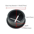 HAHIYO 4Pcs 1Inch/25mm Black Flexible Rubber Desk Grommet Wire Grommet Cable - Image 2