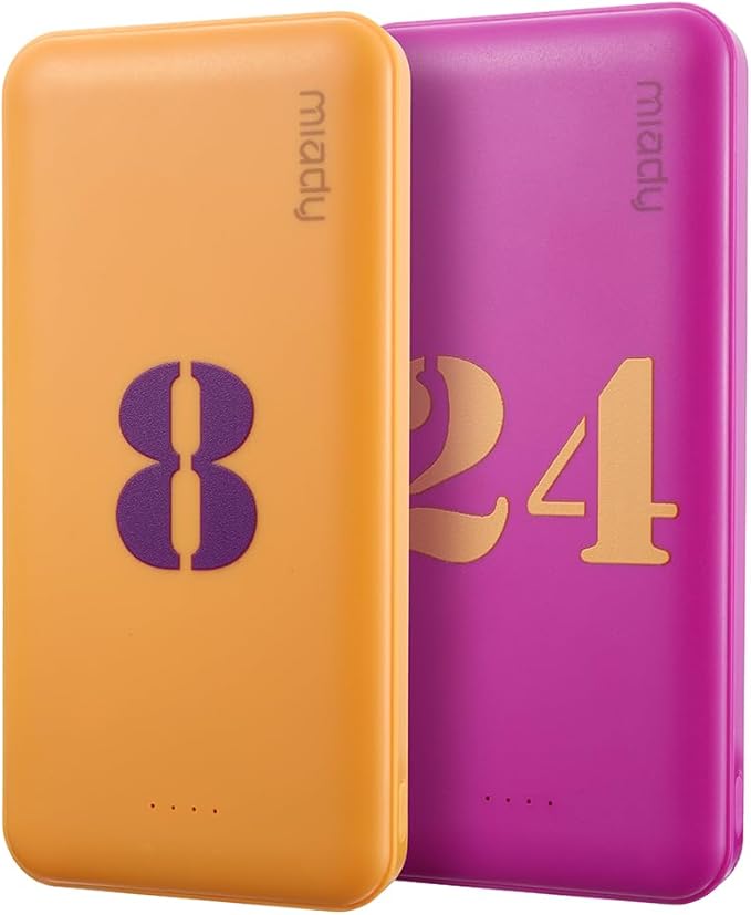 Miady 2-Pack Portable Charger, Slim 10000mAh Power Bank Travel Battery Pack 3 by Miady