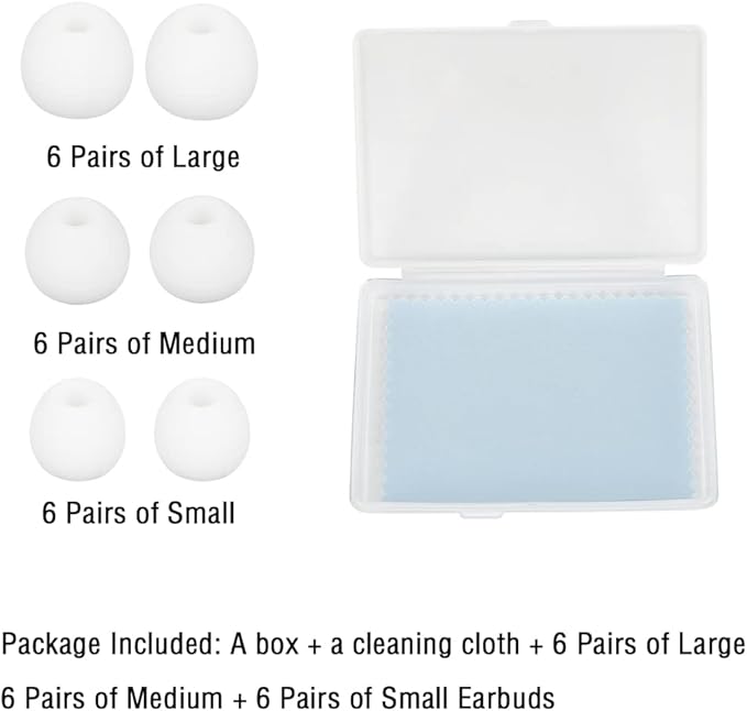 18 Pairs Silicone Ear Tips Replacement Earbud Tips - Image 2