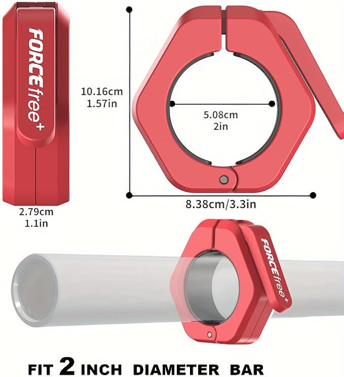 Barbell Clips, Barbell Clamps, Quick Release Olympic Barbell Clamps - Image 5