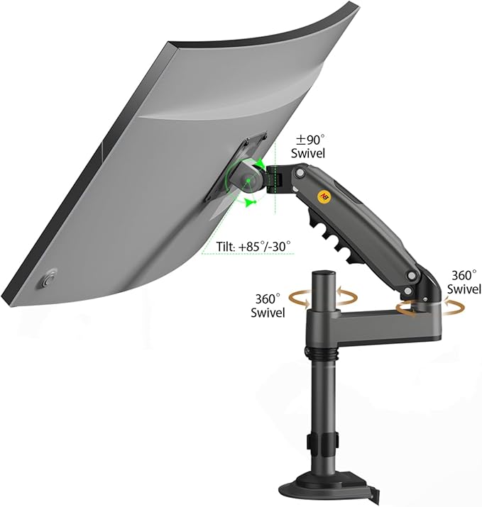 NB North Bayou Monitor Desk Mount Long Arm - Image 3