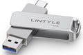 128GB External SSD Solid State Flash Drive, USB 3.2 Gen1, Dual Type-C & USB A by LINTYLE