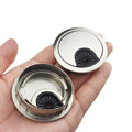 HAHIYO 2Pcs 2Inch/50mm Brushed Silver Zinc Alloy Desk Grommet Wire Grommet by HAHIYO