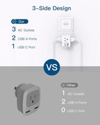 2 Pack Italy Travel Plug Adapter, Type L Italy Power Adapter - Image 7