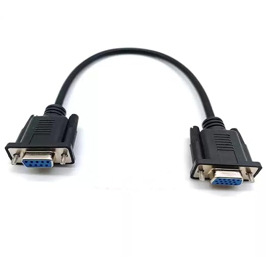DB9 Female to VGA Female 15Pin Three-Row Signal Transmission Cable, VGA to DB9 by GXMRHWY
