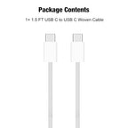 Short iPhone 17/16/16e/15 USB C to USB C Woven Cable - Image 6