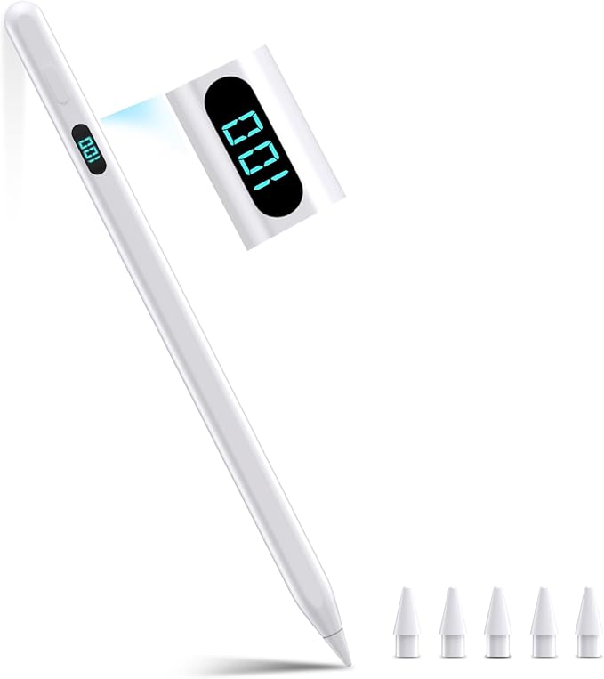 iPad Stylus Pencil with Magnetic Attachment, USB-C Faster Charge, Tilt - Image 7