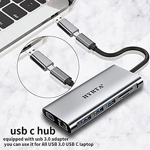 USB C Docking Station, 12 in 1 Displaylink USB 3.0 to USB-C Dock Dual Monitor - Image 3