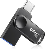 128GB Dual USB Type C +A Flash Drive 2-in-1 OTG USB 3.0 Thumb Drive Metal UDP by Orlian