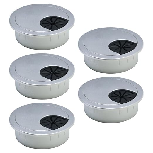 5 Pcs Desk Grommet 2" / 50 mm, Desk Cord Hole Cover, Cable Grommet ABS Plastic by EASYEAH