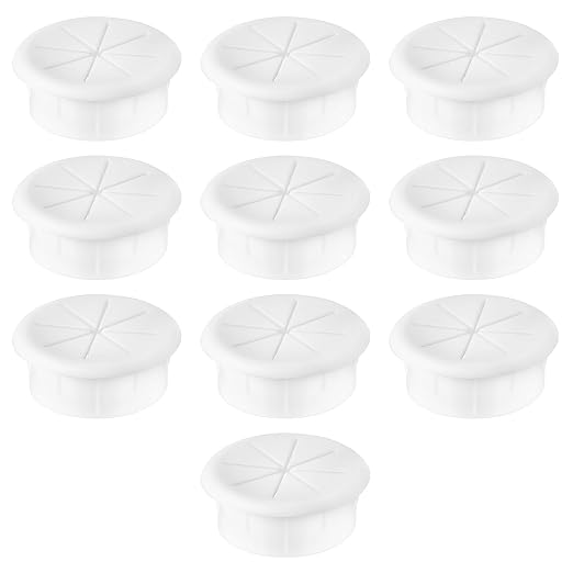 2" White Desk Grommet, JTemgle Flexible Cable Grommet Rubber Cable Hole Cover by JTemgle