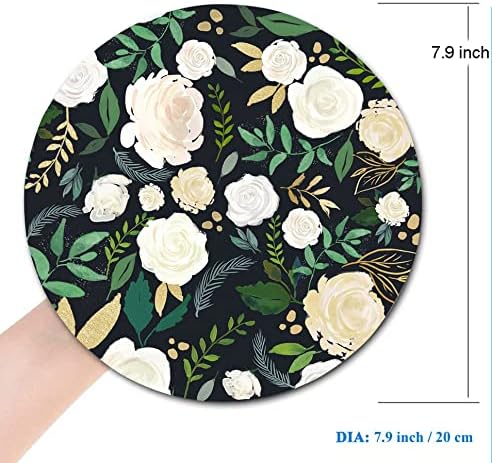 Round Mouse Pad, Floral Mouse Pad, Washable Mousepads - Image 2