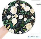 Round Mouse Pad, Floral Mouse Pad, Washable Mousepads - Image 2