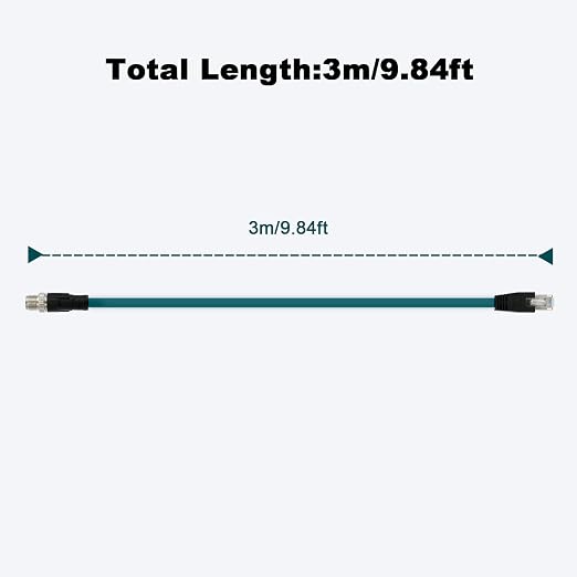 Alvin's Cables M12 8 Pin Male to RJ45 Shielded Ethernet Cable M12 X Coded 8 - Image 8