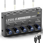 LZSIG Mini Audio Mixer, Stereo Line Mixer by LZSIG