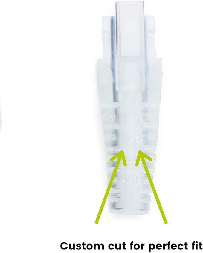 trueCABLE RJ45 Strain Relief Boots, Large 5.5 to 7.0mm Cut-to-Fit PVC Plug Cover - Image 4