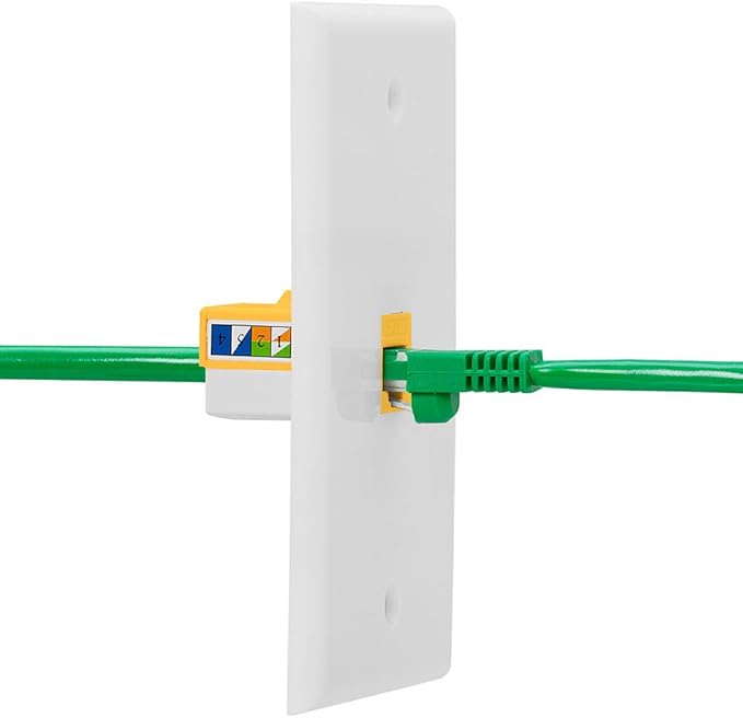 Cmple - RJ45 Keystone Jack 90 Degree Cat5e Keystone Jack Insert Punch Down RJ45 - Image 5