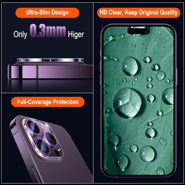 UniqueMe Compatible for iPhone 14 Pro Max/iPhone 14 Pro Camera Lens Protector - Image 3