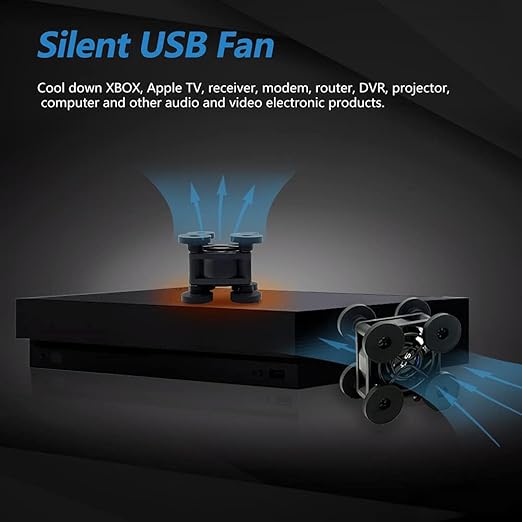Mini, Compact 40mm x 20mm USB Fan, - Image 2