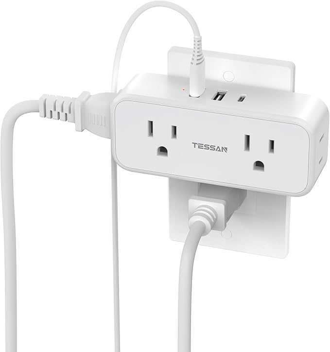 Outlet Extender Surge Protector, TESSAN Multi Plug Splitter by TESSAN