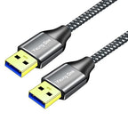 USB 3.0 A to A Male Cable 1 ft, Super Speed Type A Male to Male Cable USB 3.0 - Image 2