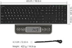 Arteck 2.4G Wireless Keyboard Stainless Steel Ultra Slim Full Size Keyboard - Image 6