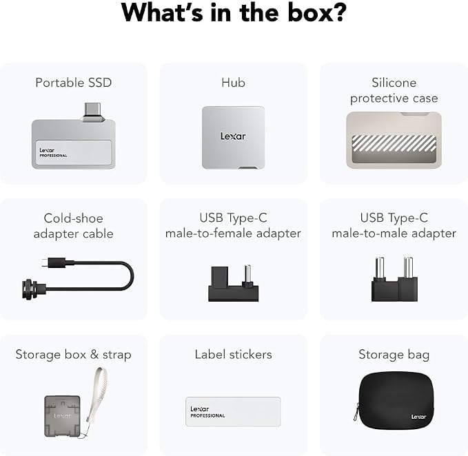 Lexar 2TB Professional Go Portable SSD w/Hub, Supports Apple 4K 60fps ProRes - Image 9